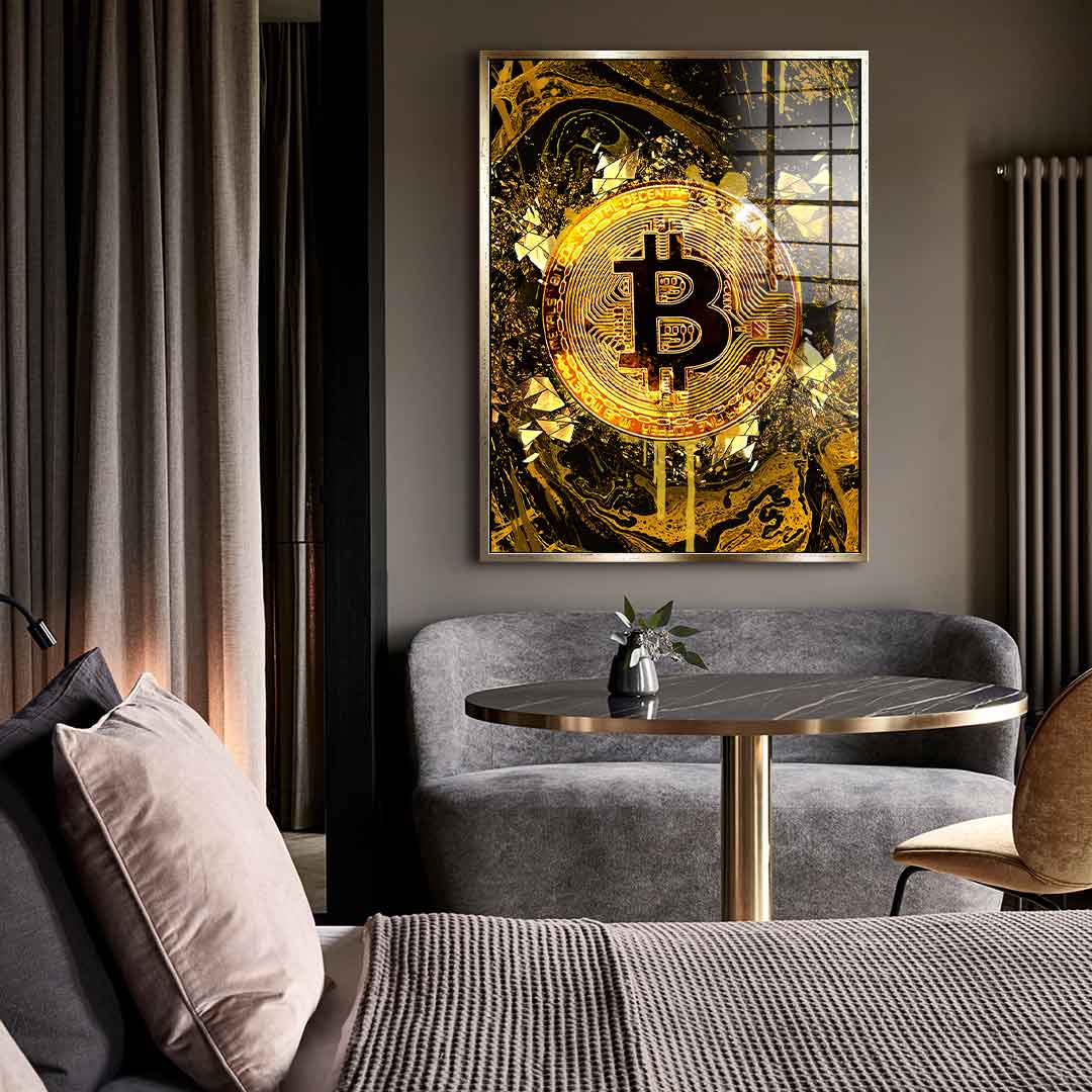Goldrush Bitcoin - Szkło akrylowe