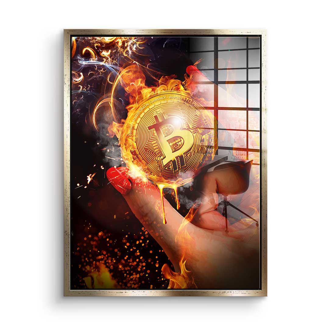 Goldrausch Bitcoin - Acrylglas