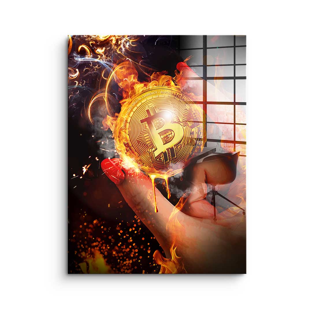 Goldrausch Bitcoin - Acrylglas