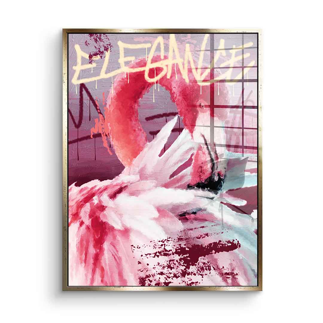 Flamingo Elegance - szkło akrylowe
