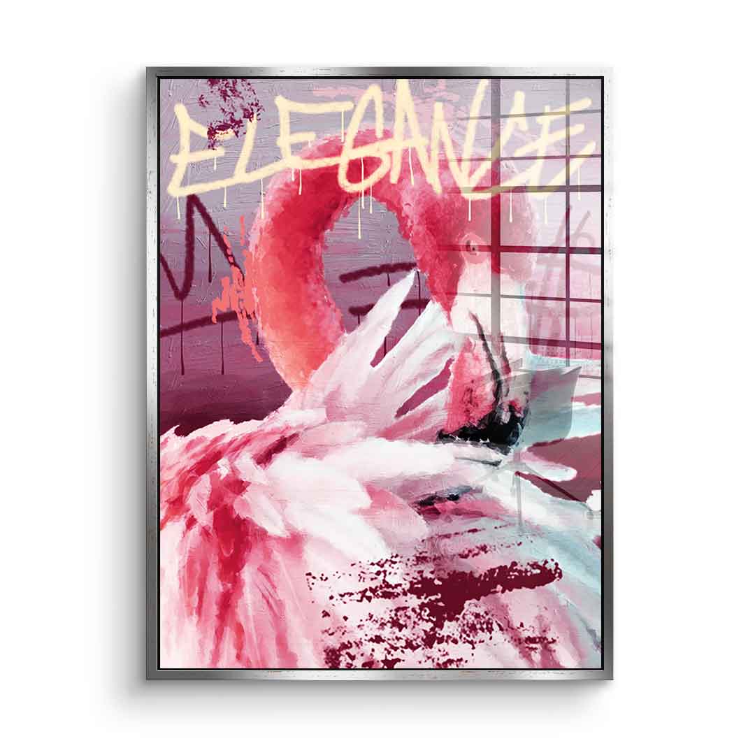Flamingo Elegance - szkło akrylowe