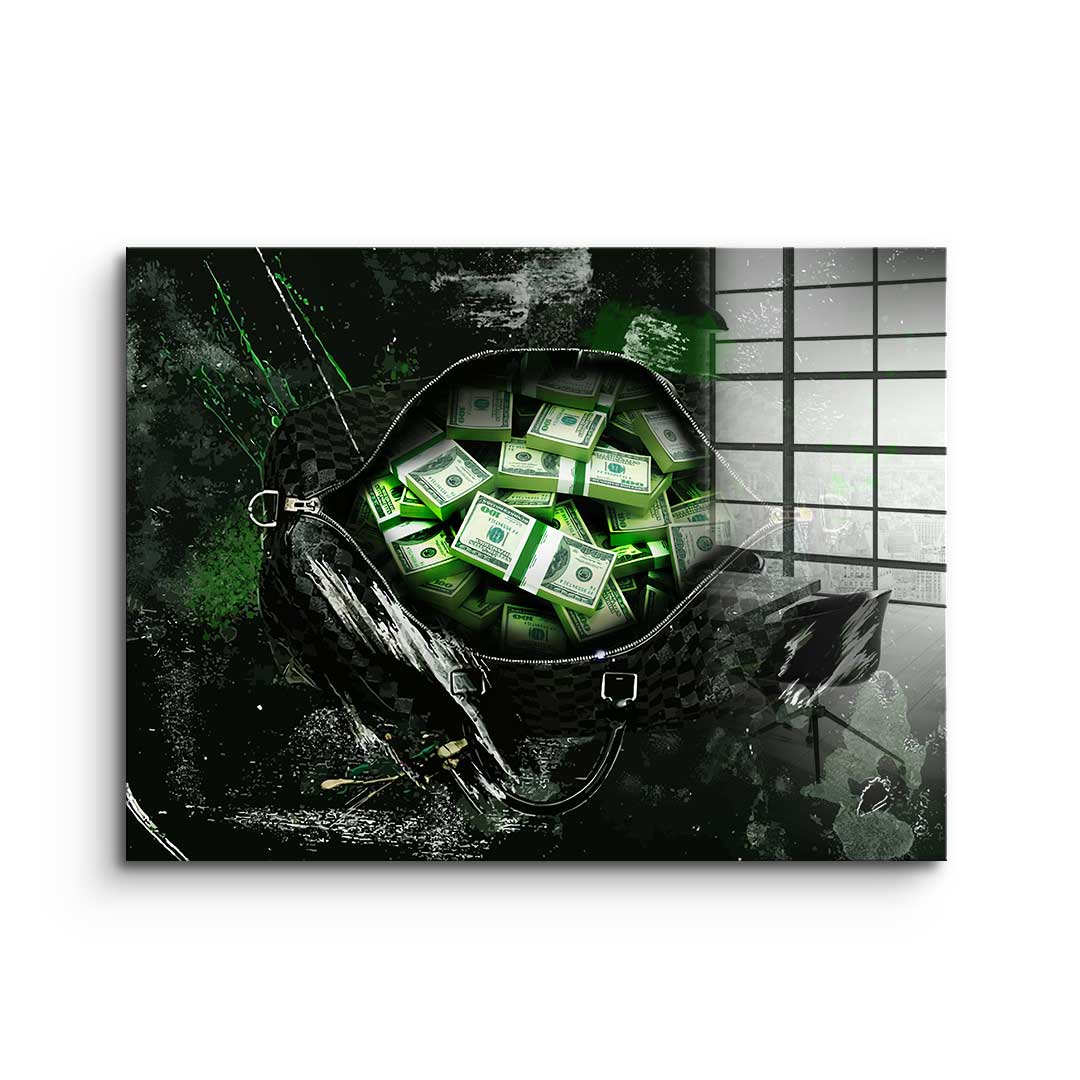 Grüne Scheine - Acrylglas