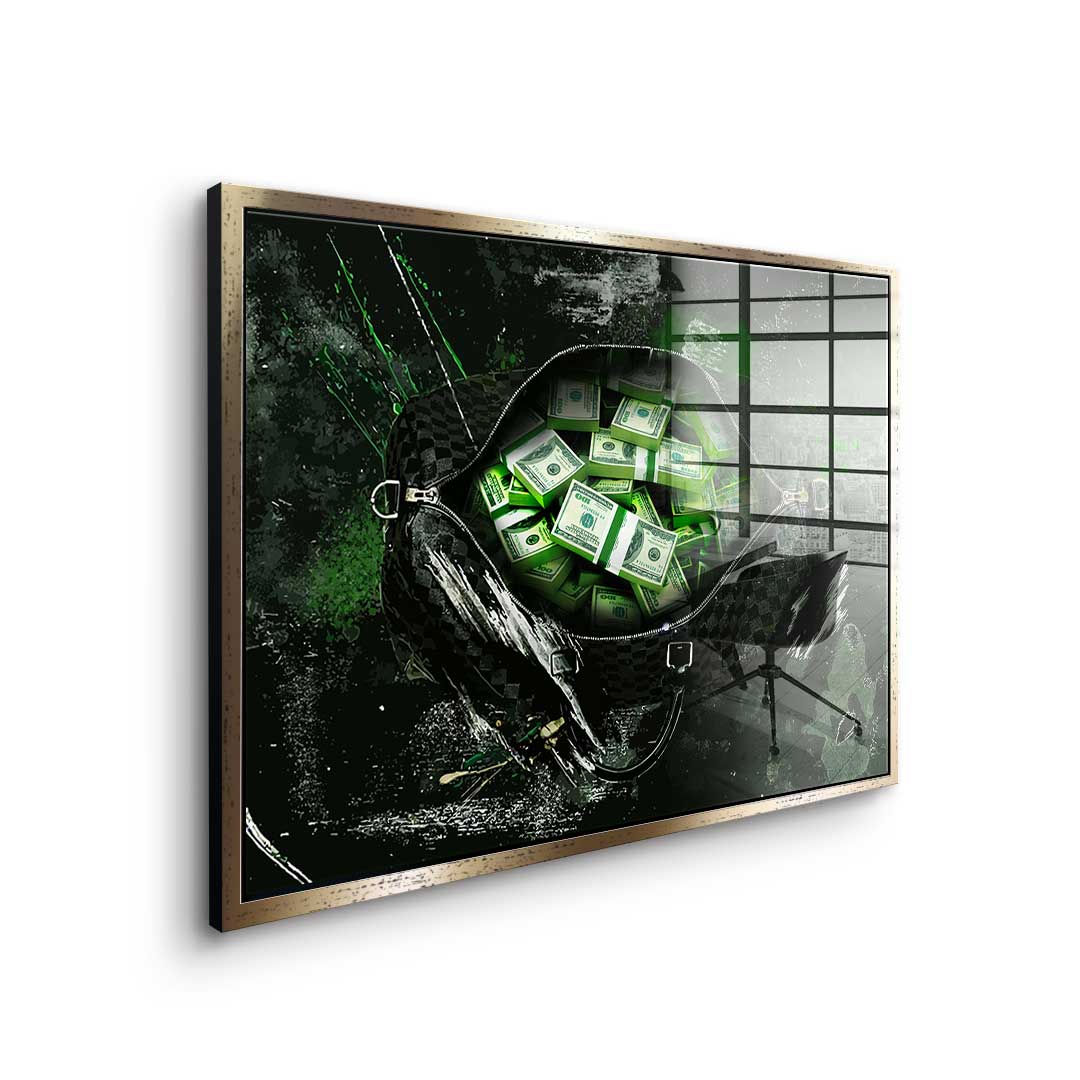 Grüne Scheine - Acrylglas