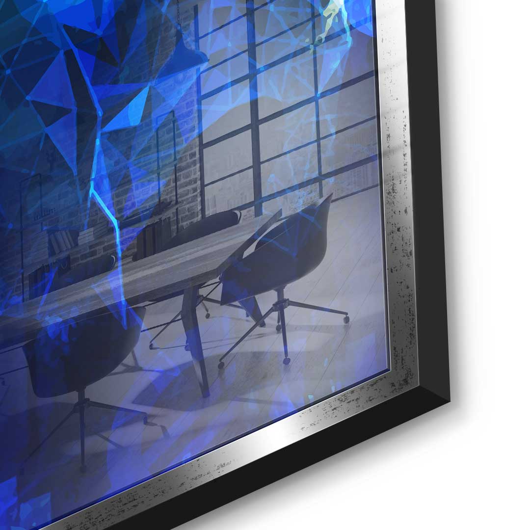 Blue Stock Market - Acrylglas