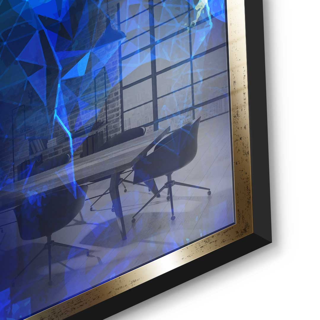 Blue Stock Market - Acrylglas