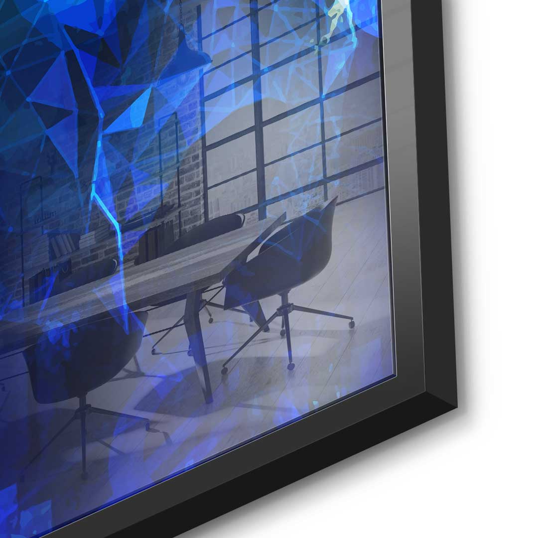Blue Stock Market - Acrylglas