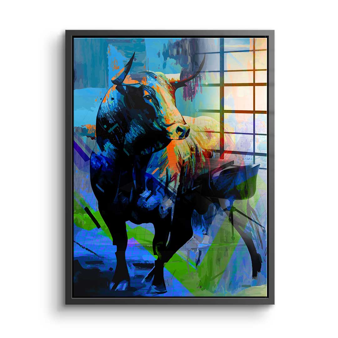 Colorful Bull - Acrylglas