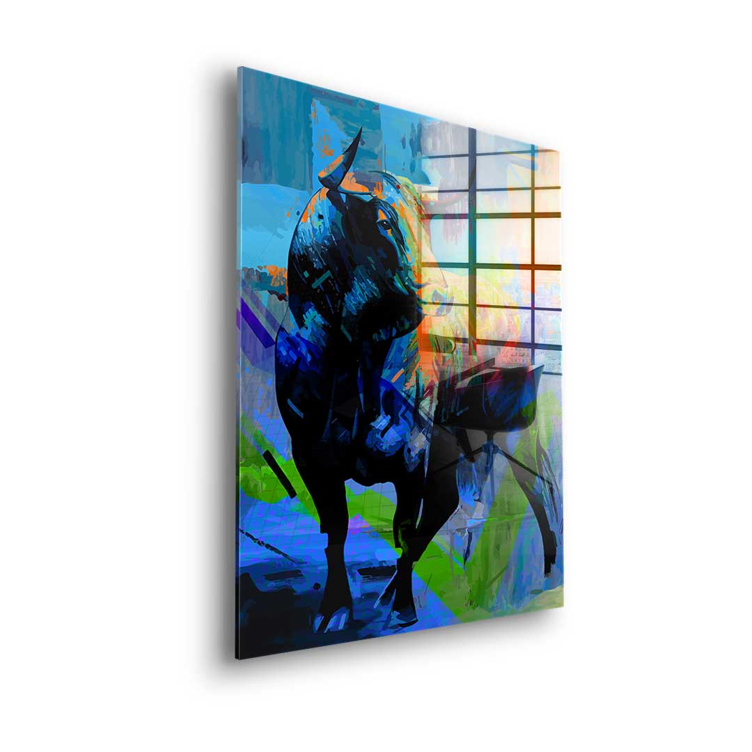 Colorful Bull - Acrylglas
