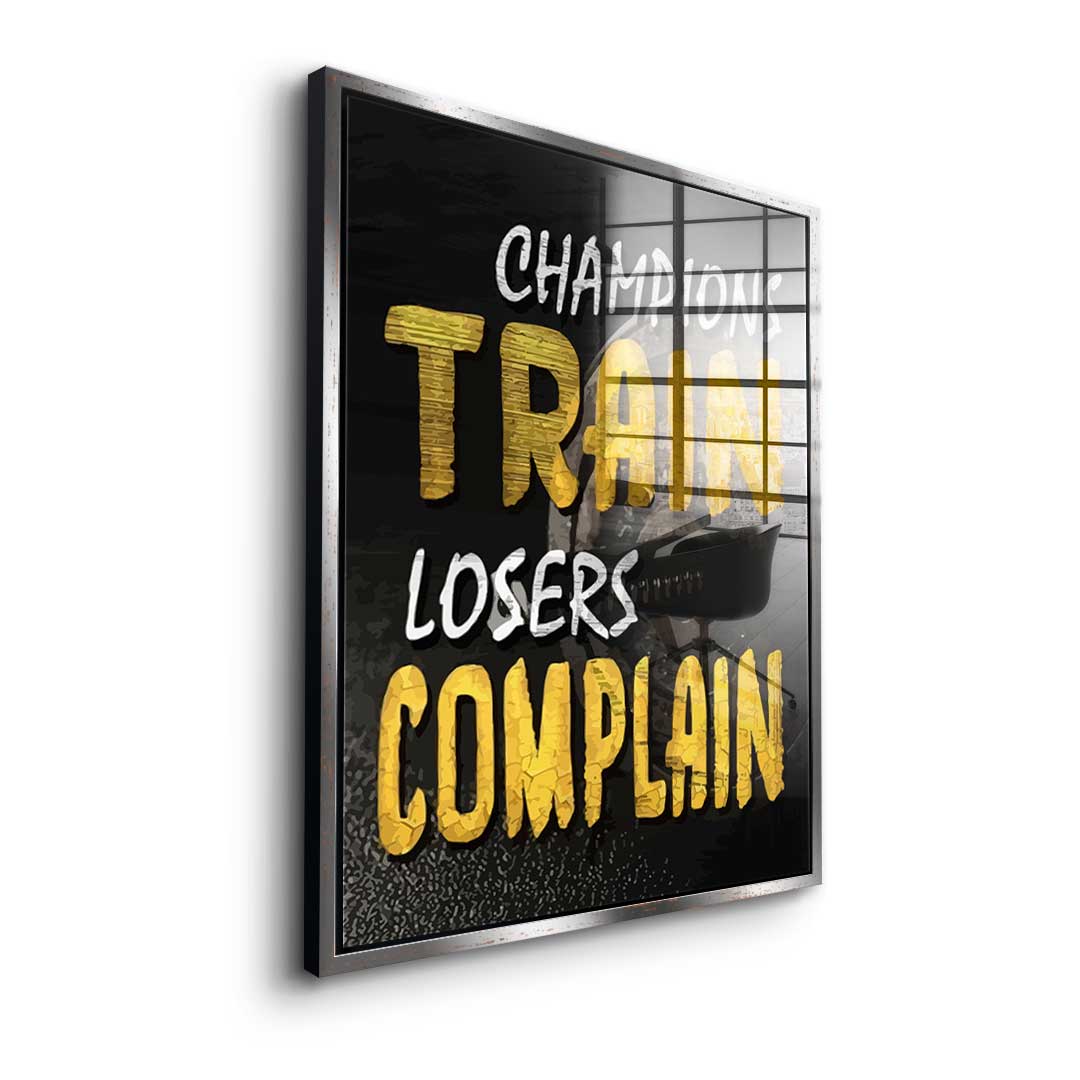 Zwycięzcy trenują, przegrani narzekają - szkło akrylowe