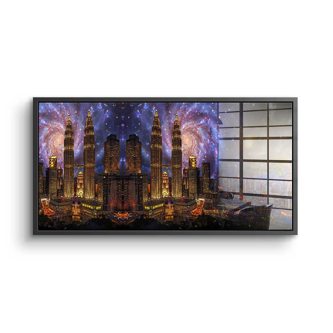 Stadt der Galaxy - Acrylglas