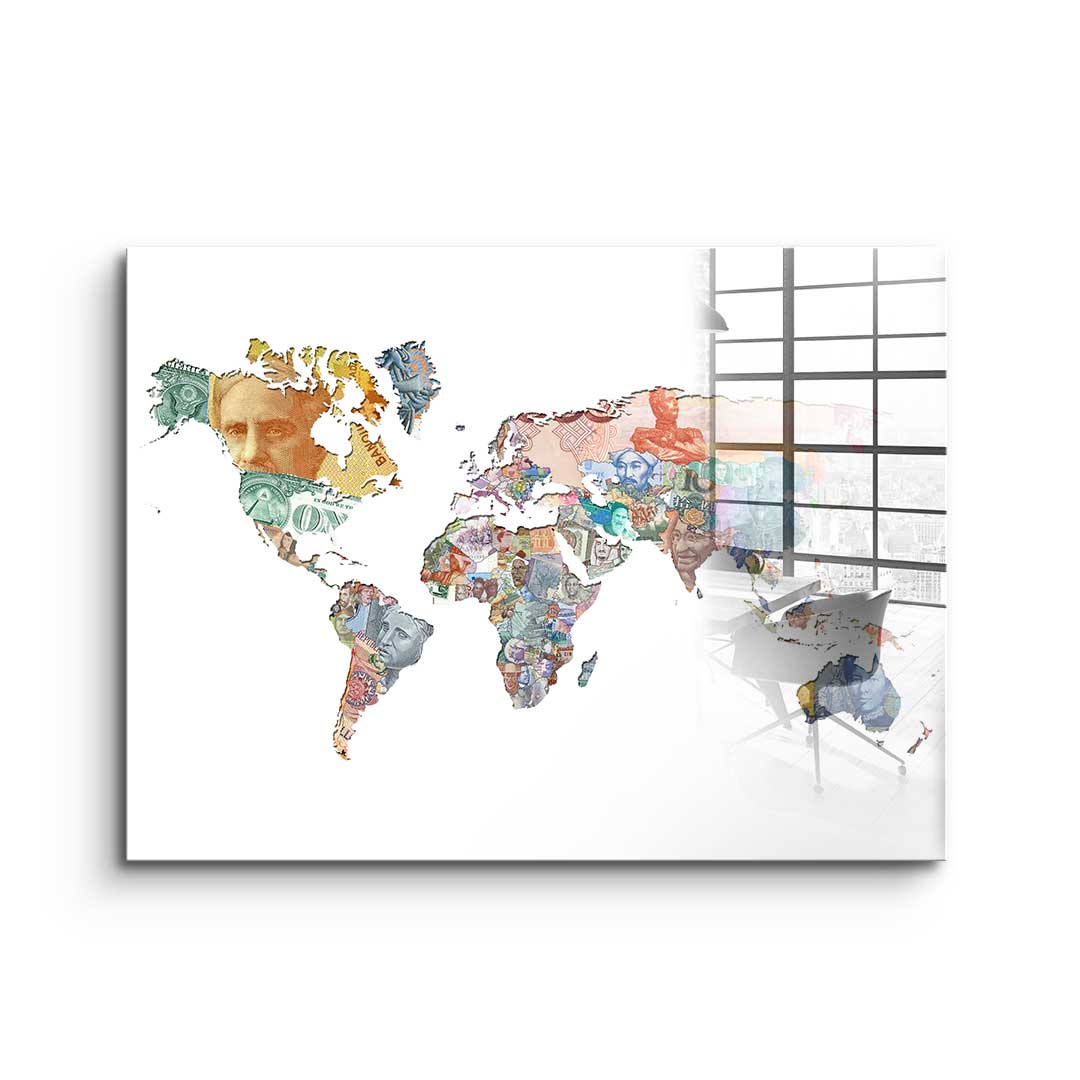 Geld regiert die Welt - White Edition - Acrylglas