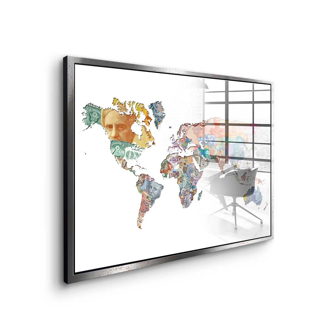 Geld regiert die Welt - White Edition - Acrylglas