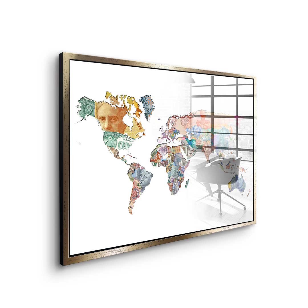 Geld regiert die Welt - White Edition - Acrylglas