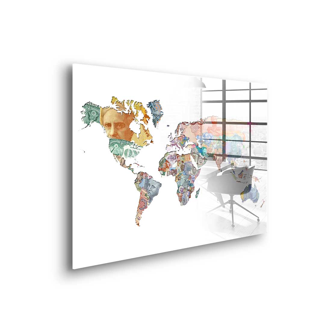Geld regiert die Welt - White Edition - Acrylglas
