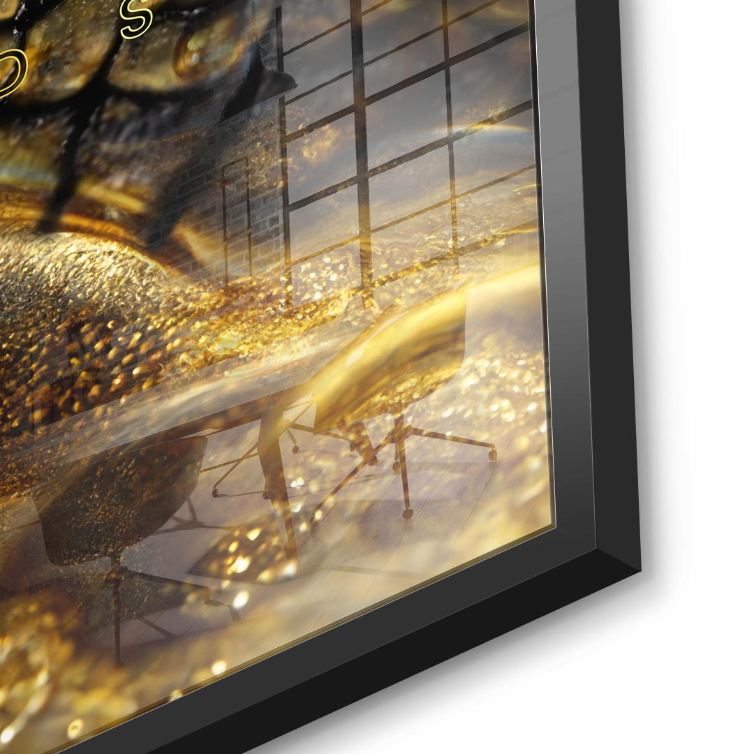 Gold Crocodile - Acrylglas