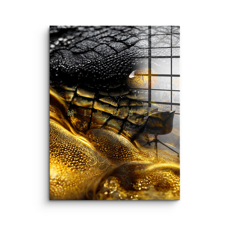 Gold Crocodile - Acrylglas
