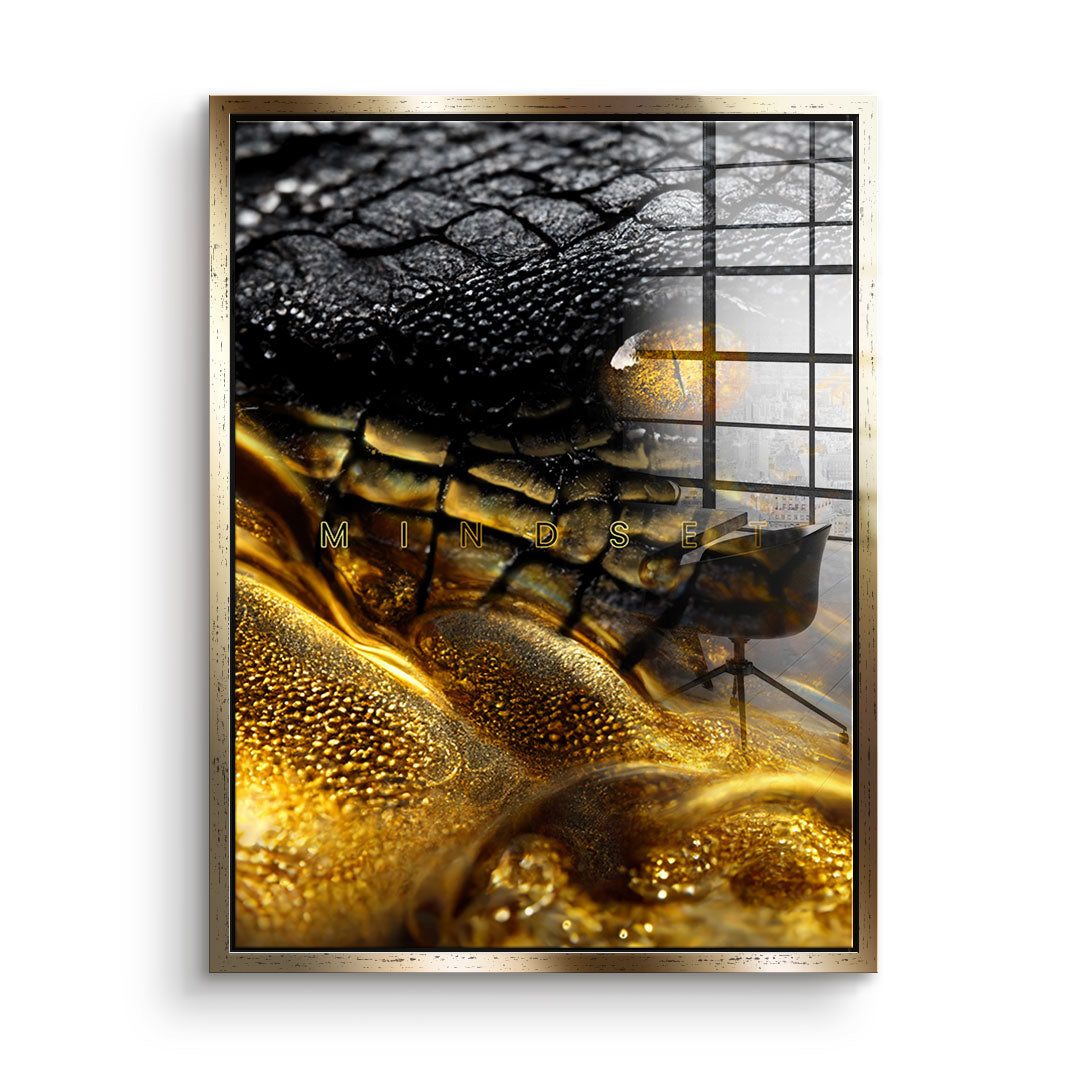 Gold Crocodile - Acrylglas