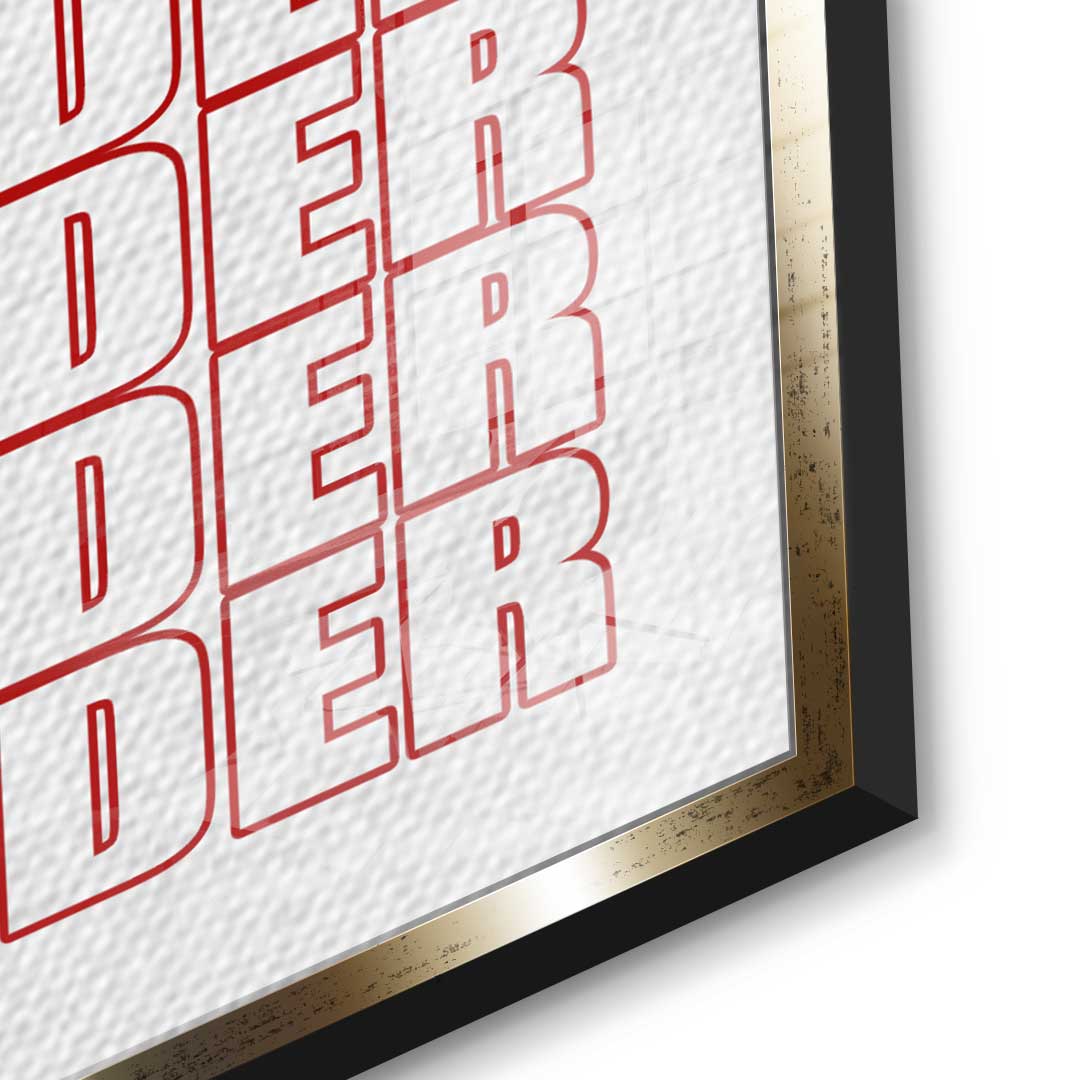 Work Harder Red - Acrylglas