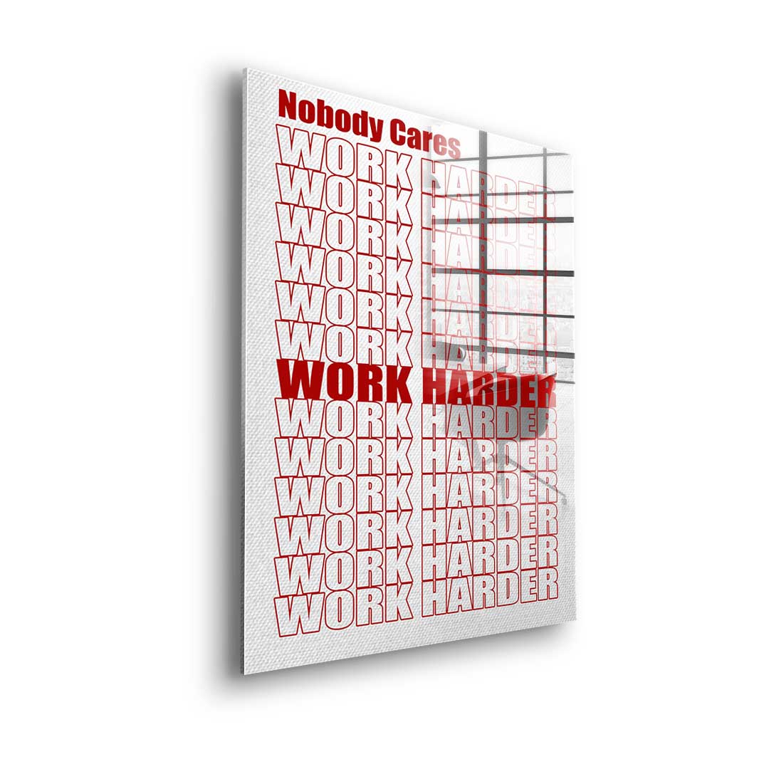 Work Harder Red - Acrylglas