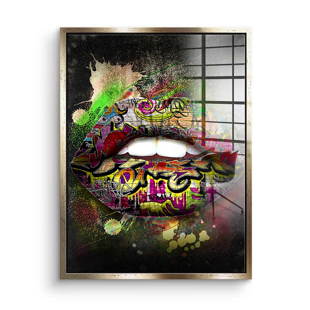 Graffiti Lips - szkło akrylowe