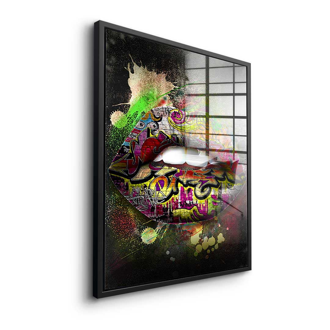 Graffiti Lips - szkło akrylowe