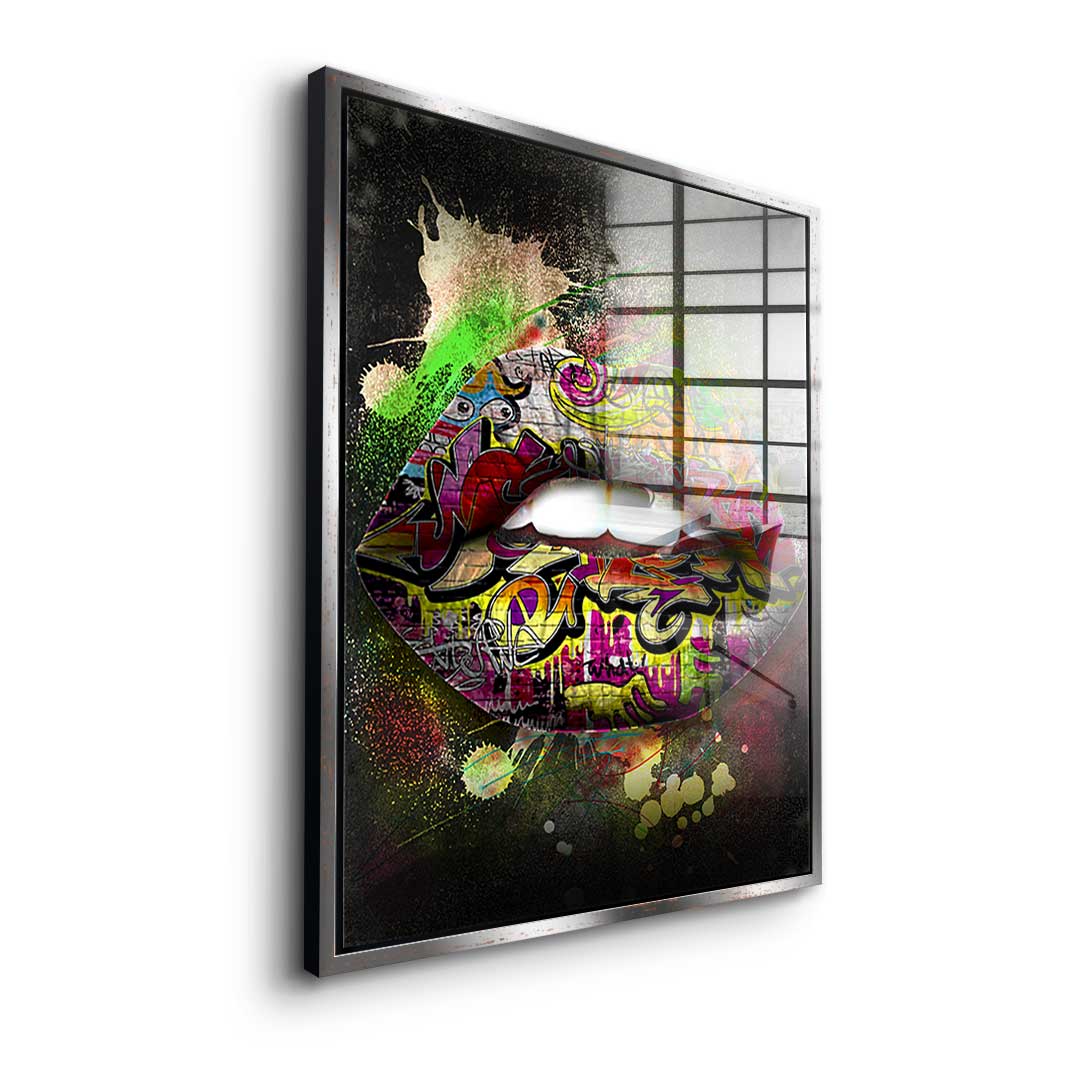Graffiti Lips - szkło akrylowe
