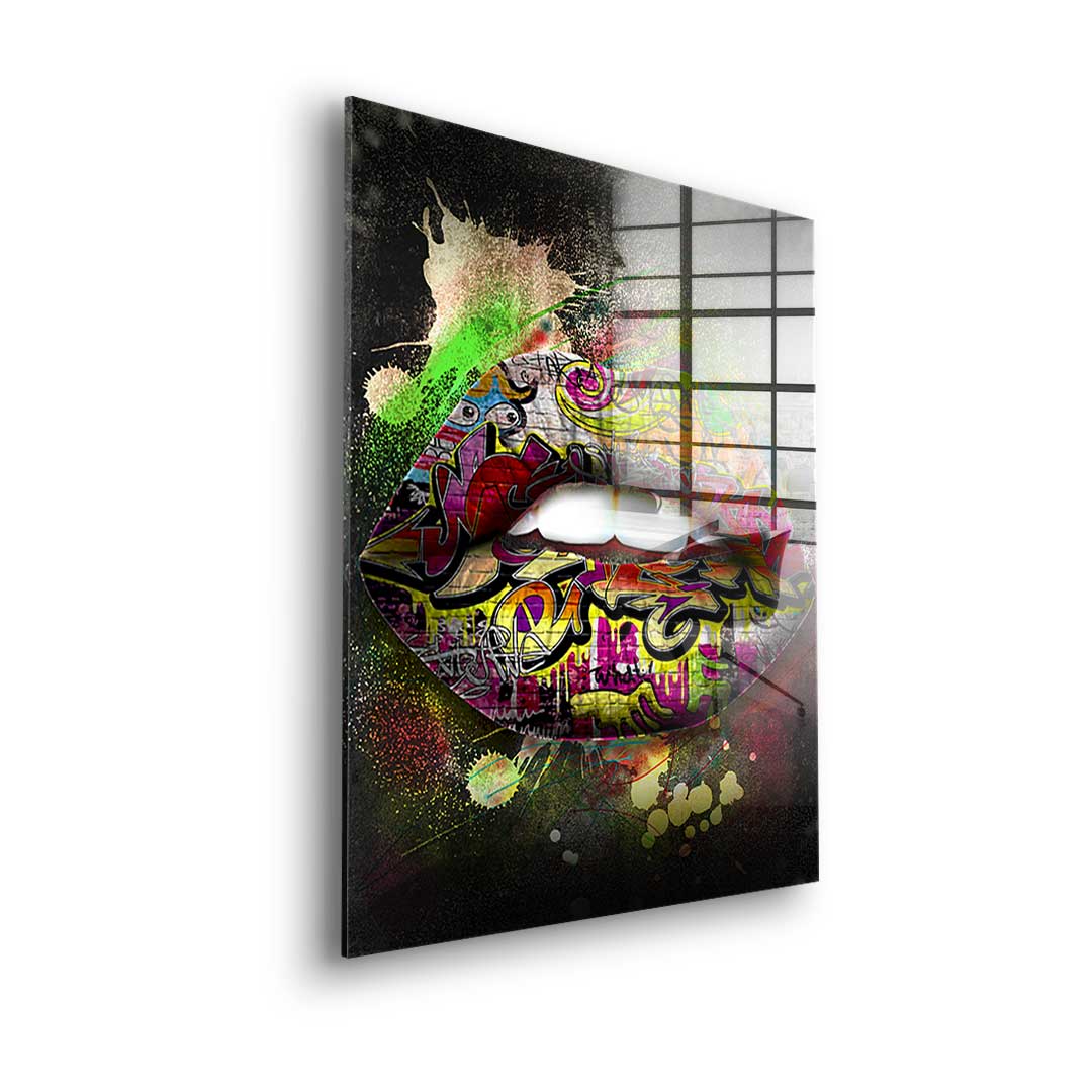 Graffiti Lips - szkło akrylowe