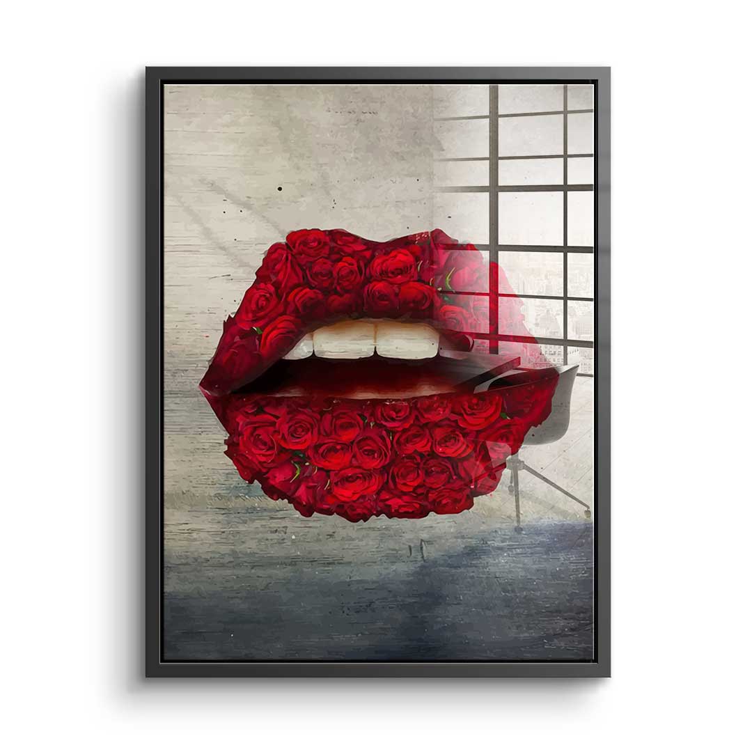 Lippen X Rosen - Acrylglas