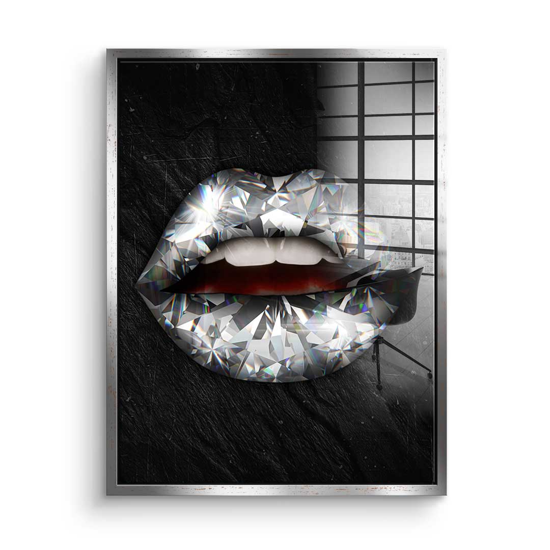 Lippen X Diamant - Acrylglas