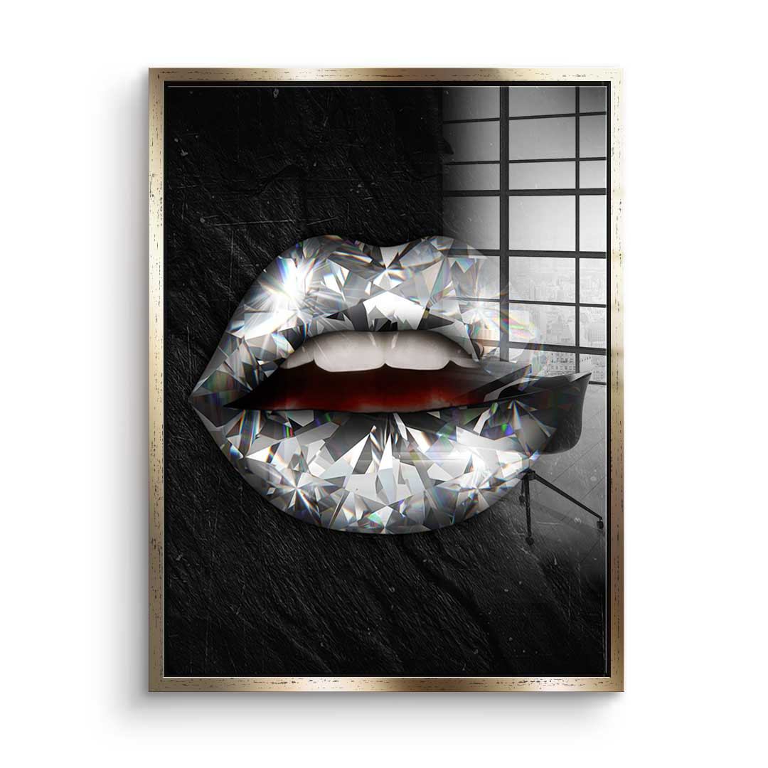 Lippen X Diamant - Acrylglas