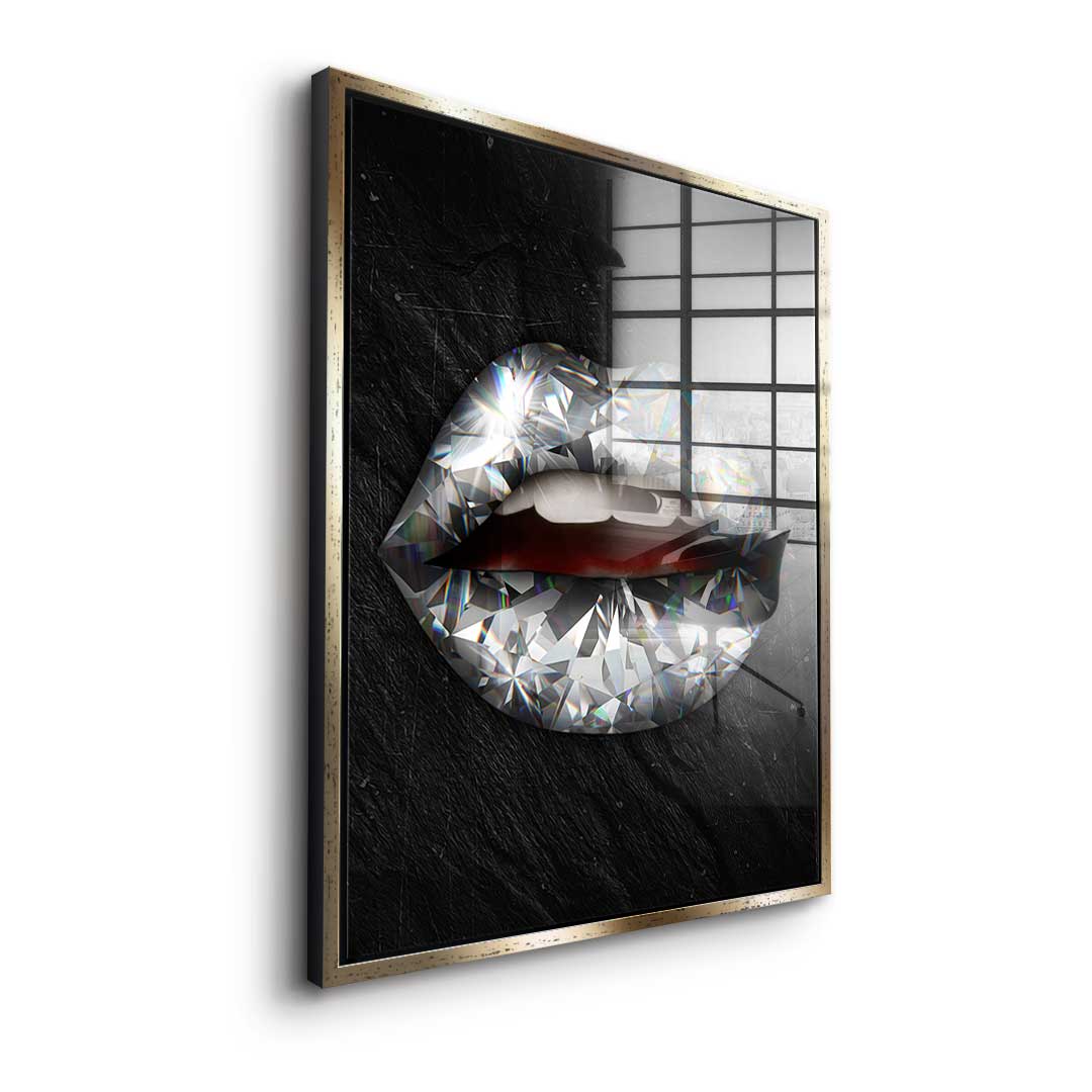 Lippen X Diamant - Acrylglas