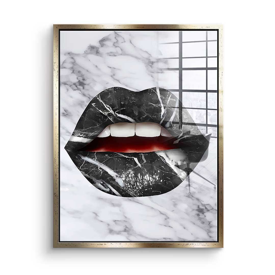 Lippen X Marmor - Acrylglas