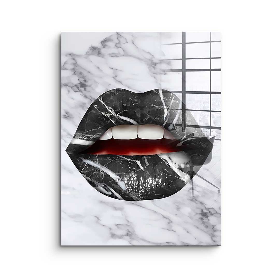 Lippen X Marmor - Acrylglas