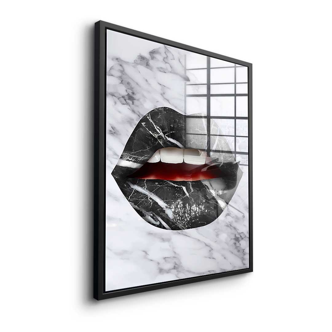 Lippen X Marmor - Acrylglas