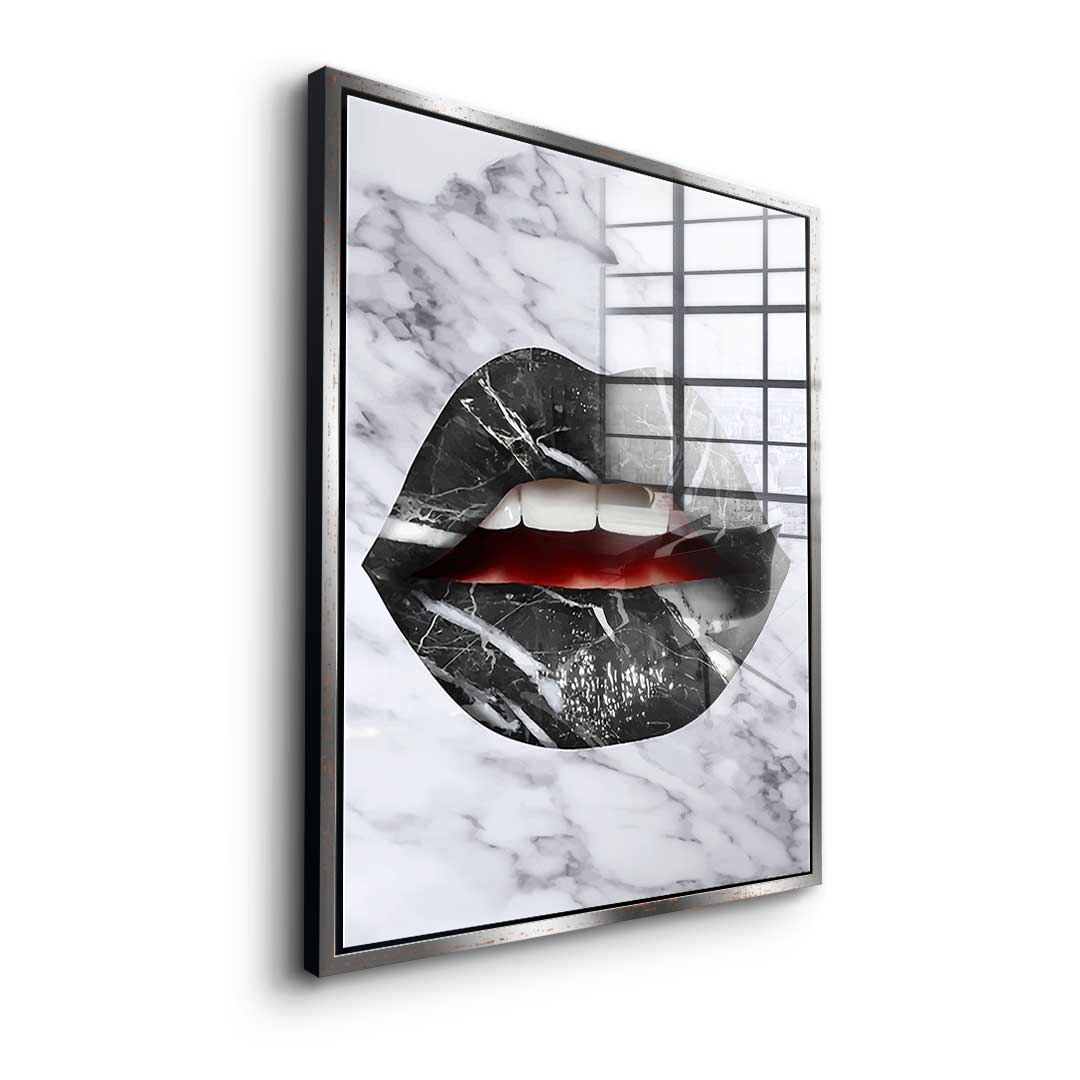 Lippen X Marmor - Acrylglas