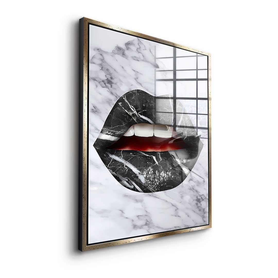 Lippen X Marmor - Acrylglas