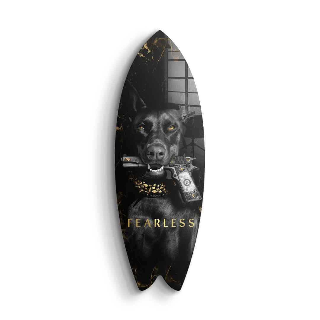 Surfboard Luxury Dog — Złoty liść