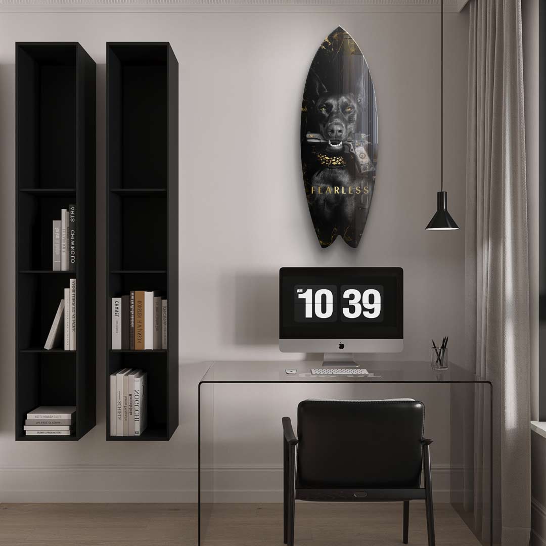 Surfboard Luxury Dog — Złoty liść