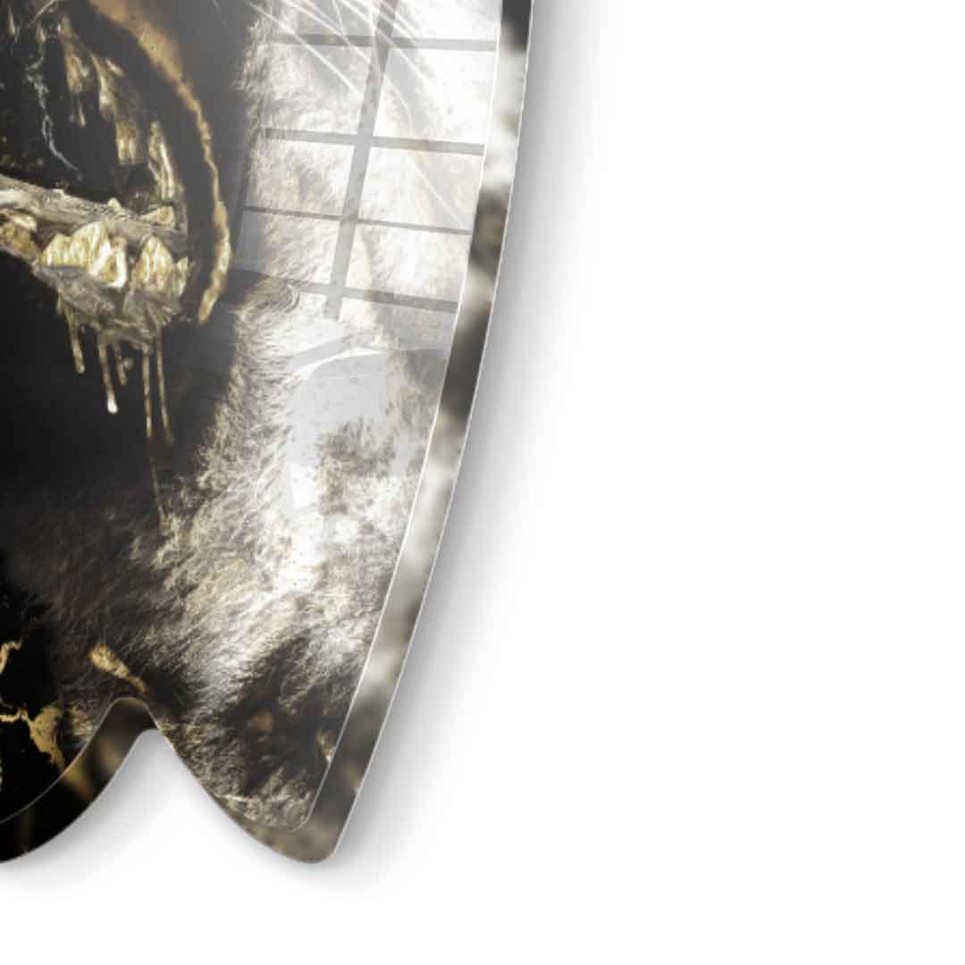 Surfboard Luxury Tiger - Blattgold