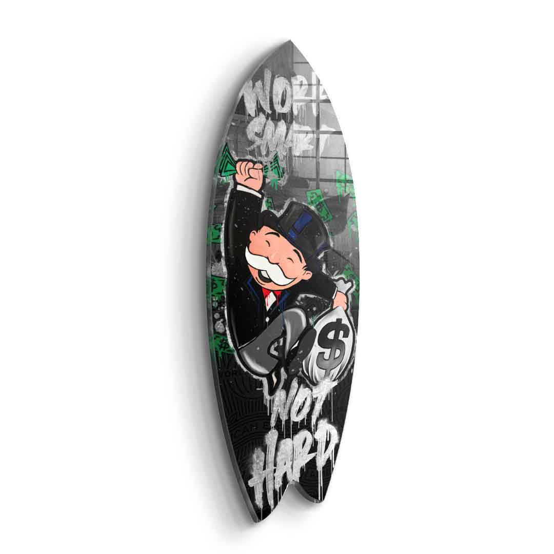 Surfboard Work Smart Not Hard - Acylglas