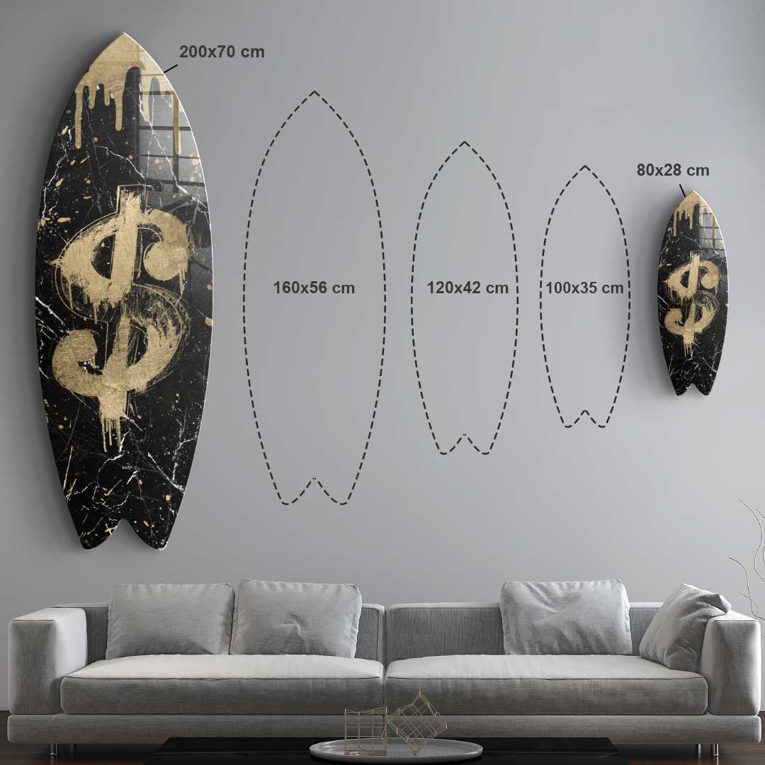 Surfboard Gangster Card Bundle - złoto płatkowe 3x