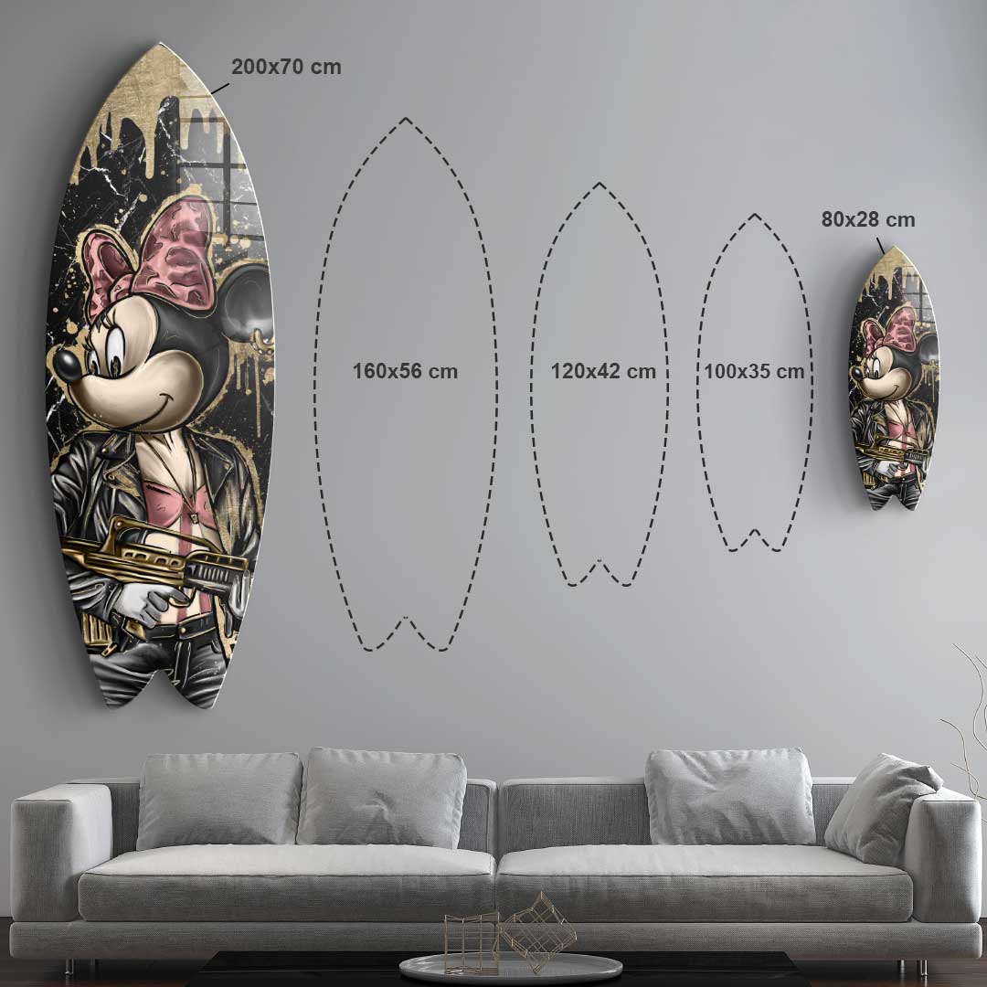 Surfboard Gangster Queen - Blattgold
