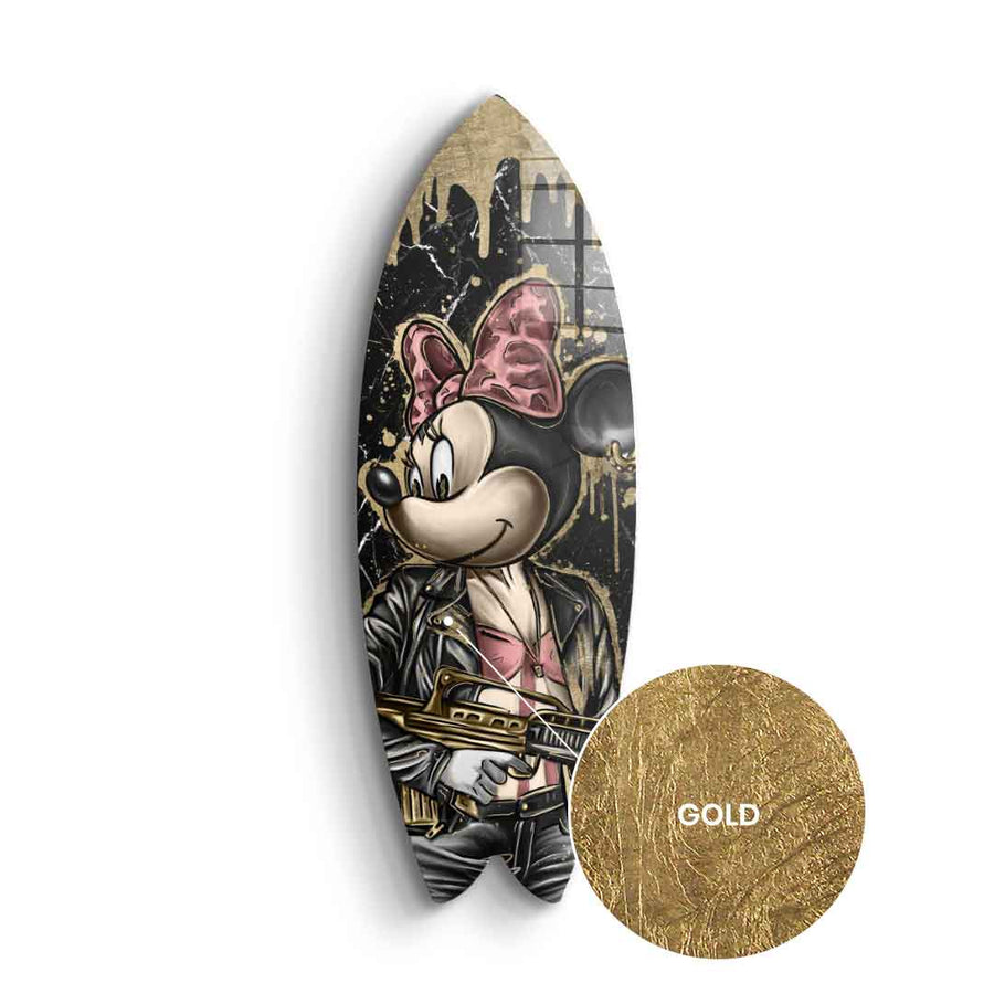 Surfboard Gangster Queen - Blattgold
