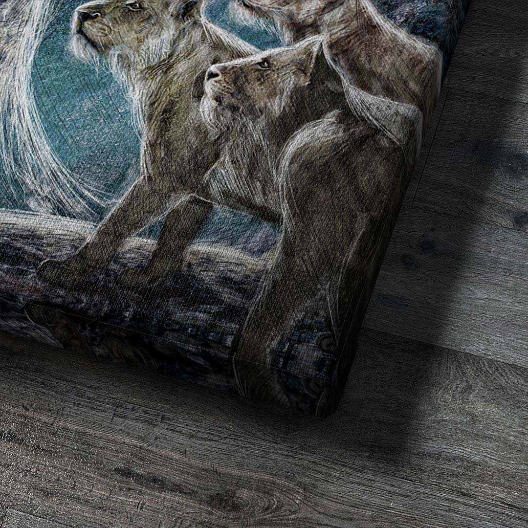 Wandbild Motivation Löwe A King is not born he is made