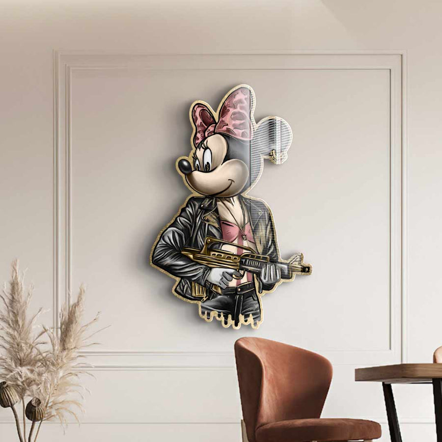 Wandskulptur Gangster Queen - Acrylglas